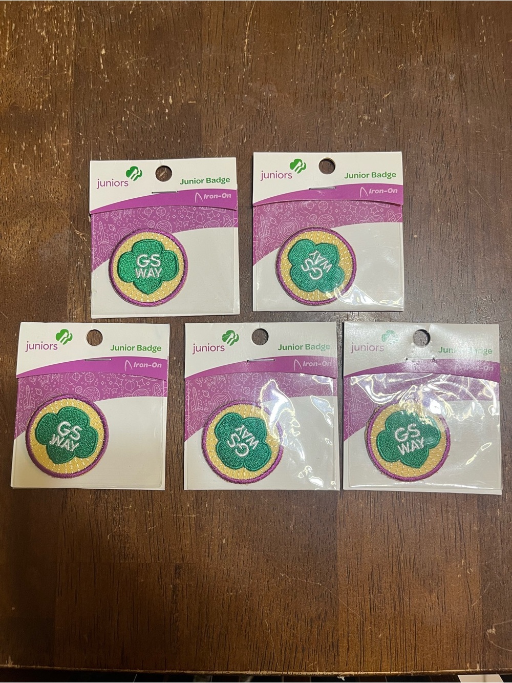 Junior Girl Scouts Iron-On Girl Scout GS WAY Badge Pack